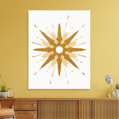 Moderne Goldene Sternexplosion Kunst, Dichtung und Leinwanddruck (Insitu (Wohnzimmer))