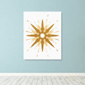 Moderne Goldene Sternexplosion Kunst, Dichtung und Leinwanddruck (Insitu (Holzboden))