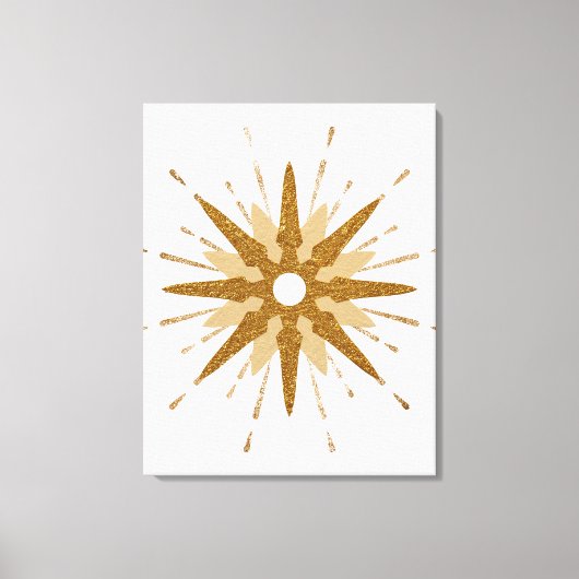 Moderne Goldene Sternexplosion Kunst, Dichtung und Leinwanddruck (Vorderseite)