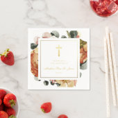 Moderne goldene Taufe Herbst Serviette (Beispiel)