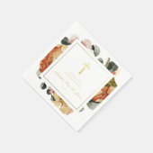 Moderne goldene Taufe Herbst Serviette (Ecke)