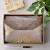 Moderne Goldene Tree Illustration Seidenpapier (Geschenk)