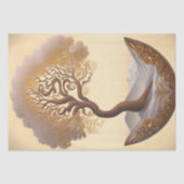 Moderne Goldene Tree Illustration Seidenpapier (Vorderseite)