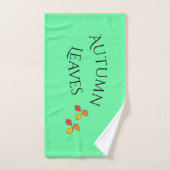 Moderne, goldene und grüne Herbstblätter Handtuch (Handtuch)