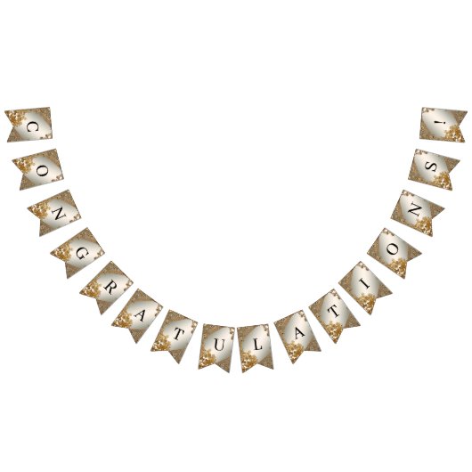 Moderne goldene Verzierte Blütenflagge Wimpelkette (Alle)