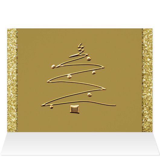 Moderne, goldene Weihnachten (Innenansicht Horizontal (Oben))