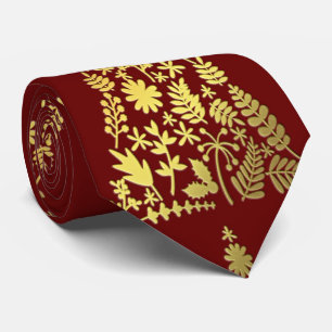 Moderne goldene Weihnachtsbaume Rote Feiertage Nec Krawatte