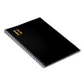 Moderne Goldfarbene Monogramm-Initiale mit Namen Notizblock (Rechte Seite)