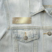 Moderne goldfarbene, trendige Schrift Namensschild (Beispiel)