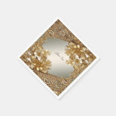 Moderne goldfarbene Verzierte Napkins Serviette (Ecke)