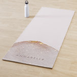 Moderne goldfarbene Wasserfarben, einfach elegant Yogamatte<br><div class="desc">Moderne,  goldfarbene,  rosa,  blaue Wasserfarben formt schlichtes elegantes Design.</div>