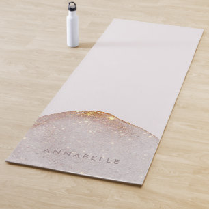 Moderne goldfarbene Wasserfarben, einfach elegant Yogamatte