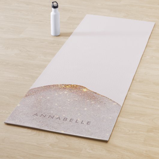 Moderne goldfarbene Wasserfarben, einfach elegant Yogamatte (Beispiel)
