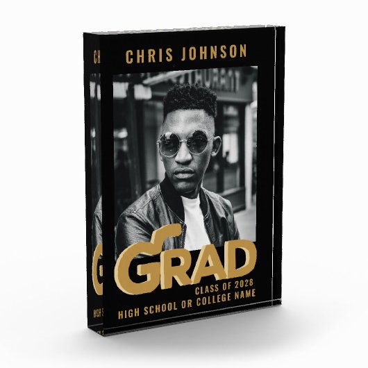 Moderne goldfette Typografie Minimaler Abschluss Fotoblock