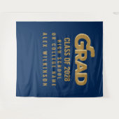 Moderne goldfette Typografie Minimaler Abschluss Wandteppich (Vorderseite (Horizontal))