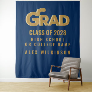 Moderne goldfette Typografie Minimaler Abschluss Wandteppich