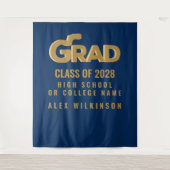 Moderne goldfette Typografie Minimaler Abschluss Wandteppich (Vorderseite)