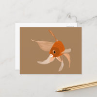 Moderne Goldfisch-Minimalist-Vektorillustration
