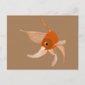 Moderne Goldfish Minimalistisch Vector Illustratio Postkarte (Vorderseite)