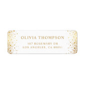 Moderne Goldfoil Confetti Dots White Wedding (Vorne)