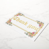 Moderne Goldfolie Hochzeit danke Karte (Gedreht)