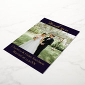 Moderne Goldfolie Hochzeit danke Karte (Gedreht)