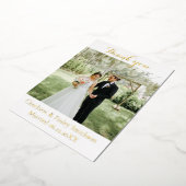 Moderne Goldfolie Hochzeit danke Karte (Gedreht)