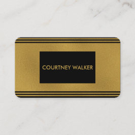 Moderne Goldfolie und schwarze Visitenkarten Visitenkarte
