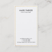 Moderne Goldfolien-Linie Kunst mit graues Visitenkarte (Rückseite)