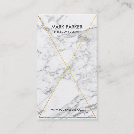Moderne Goldfolien-Linie Kunst mit graues Visitenkarte (Vorderseite)