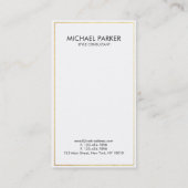 Moderne Goldfolien-Linie Kunst - Visitenkarte (Rückseite)