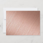 moderne Goldfolienskripte der Rose ändern das Datu Save The Date (Rückseite)