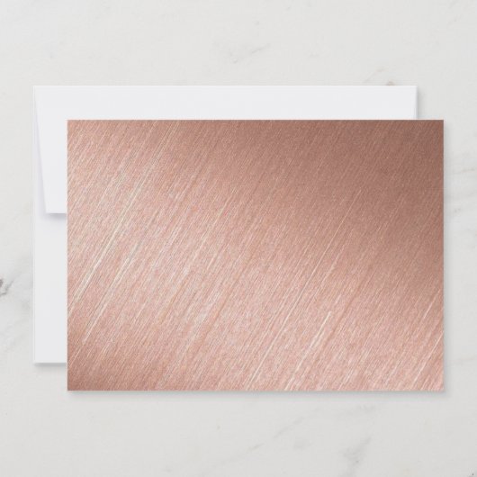 moderne Goldfolienskripte der Rose ändern das Datu Save The Date (Rückseite)