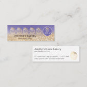 Moderne Goldglatter Kuchen hausgemachte Bäckerei Mini Visitenkarte (Vorne/Hinten)