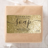 Moderne Goldglitterie-Funkelseifenlabel (Insitu)