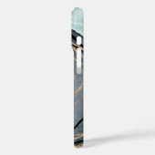 Moderne goldgraue Imitate Glitzer Marmor Case-Mate iPhone Hülle (Rückseite / Links)