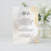 Moderne goldgraue Wash-Hochzeit Begleitkarte (Stehend Vorderseite)