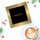 Moderne Goldgrenze für Schwarz Quadratische Visitenkarte