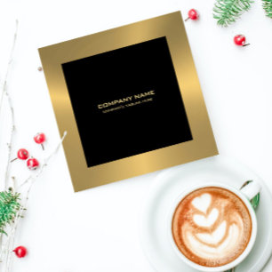 Moderne Goldgrenze für Schwarz Quadratische Visitenkarte