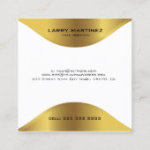 Moderne Goldgrenze für weiße Visitenkarte (Rückseite)