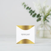 Moderne Goldgrenze für weiße Visitenkarte (Stehend Vorderseite)