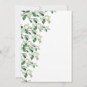 Moderne Goldgrün-Blätter Monogram Wedding Einladung (Rückseite)