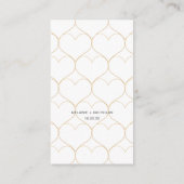 Moderne Goldherzen Hochzeitswebsite oder Infokarte Begleitkarte (Rückseite)