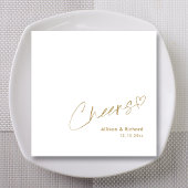 Moderne Goldjubeln - Handschrift: Elegante Hochzei Serviette