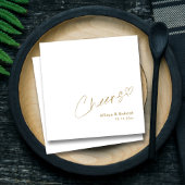 Moderne Goldjubeln - Handschrift: Elegante Hochzei Serviette