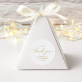 Moderne Goldkalligrafie-Hochzeit Runder Aufkleber