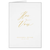 Moderne Goldkalligrafie Hochzeitskarte buchen (Vorne)