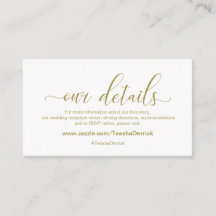 Moderne Goldkalligraphie, Hochzeit unserer Details