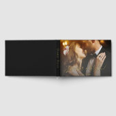 moderne Goldkalligraphie-Hochzeit verblassten Foto Gästebuch (Voll)