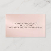 Moderne Goldkonfetti, Pinselstriche, Imitate Lashe Visitenkarte (Rückseite)